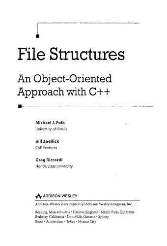 خرید و دانلود نسخه کامل کتاب File Structures: An Object-Oriented Approach with C++ فایل مجازی و دانلودی