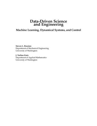 خرید و دانلود نسخه کامل کتاب Data driven science and engineering فایل مجازی و دانلودی