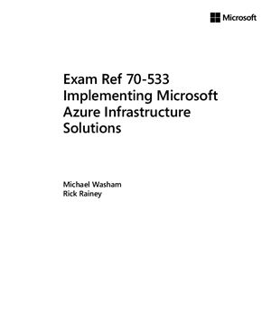 خرید و دانلود نسخه کامل کتاب Implementing Microsoft Azure Infrastructure Solutions: Exam Ref 70-533 فایل مجازی و دانلودی