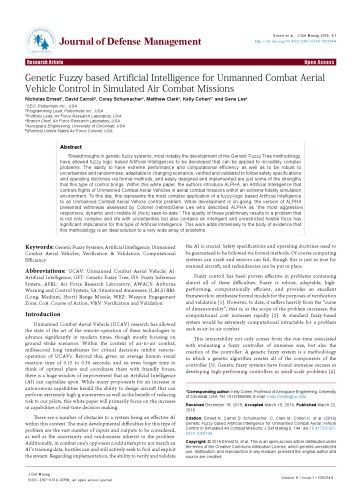 خرید و دانلود نسخه کامل کتاب genetic fuzzy based artificial intelligence for unmanned combat aerialvehicle control in si