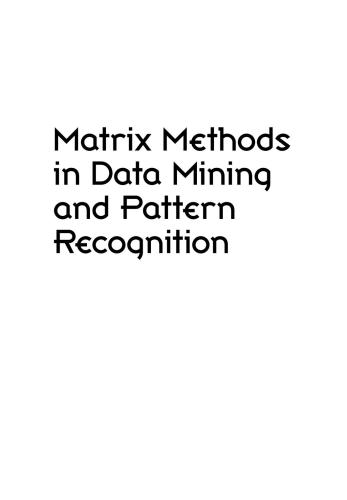 خرید و دانلود نسخه کامل کتاب Matrix Methods in Data Mining and Pattern Recognition فایل مجازی و دانلودی