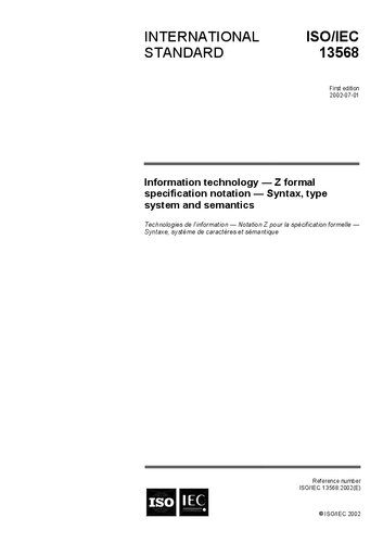 خرید و دانلود نسخه کامل کتاب ISO-IEC 13568-2002 Z formal specification notation — Syntax  type system and semantics فایل