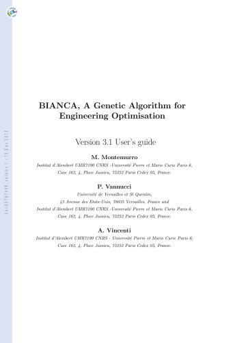 خرید و دانلود نسخه کامل کتاب BIANCA  A Genetic Algorithm for Engineering Optimisation فایل مجازی و دانلودی
