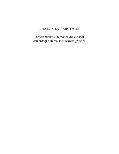 خرید و دانلود نسخه کامل کتاب Procesamiento automático del español con enfoque en recursos léxicos grandes فایل مجازی و د