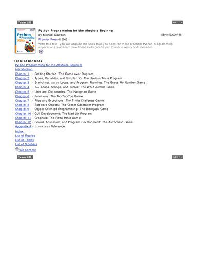 خرید و دانلود نسخه کامل کتاب Python Programming for the Absolute Beginner فایل مجازی و دانلودی