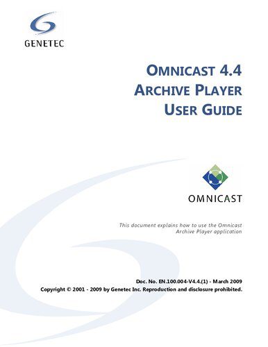 خرید و دانلود نسخه کامل کتاب Genetec Archive Player User Guide فایل مجازی و دانلودی