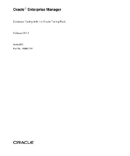 خرید و دانلود نسخه کامل کتاب Oracle Enterprise Manager Database Tuning with the Oracle Tuning Pack (Part No A86647-01) (