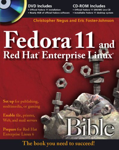 خرید و دانلود نسخه کامل کتاب Fedora 11 and Red Hat Enterprise Linux Bible فایل مجازی و دانلودی