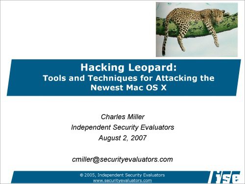 خرید و دانلود نسخه کامل کتاب Hacking Leopard: Tools and Techniques for Attacking the Newest Mac OS X فایل مجازی و دانلود