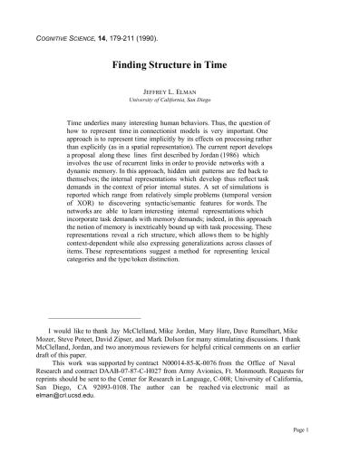 خرید و دانلود نسخه کامل کتاب Finding Structure in Time فایل مجازی و دانلودی