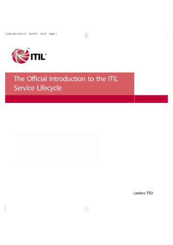 خرید و دانلود نسخه کامل کتاب ITIL v3 Service Lifecycle Introduction ITIL فایل مجازی و دانلودی