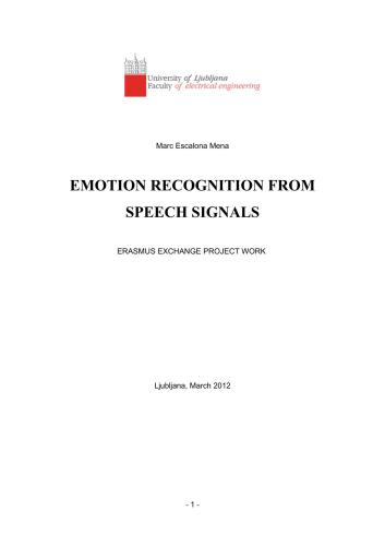 خرید و دانلود نسخه کامل کتاب Emotion Recognition from Speech Signals فایل مجازی و دانلودی