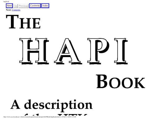 خرید و دانلود نسخه کامل کتاب etc. The HAPI Book. A Description of the HTK Application Programming Interface  Version 1.4