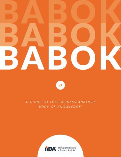 خرید و دانلود نسخه کامل کتاب IIBA. A Guide to the Business Analysis Body of Knowledge (BABOK 3.0) / Руководство к своду
