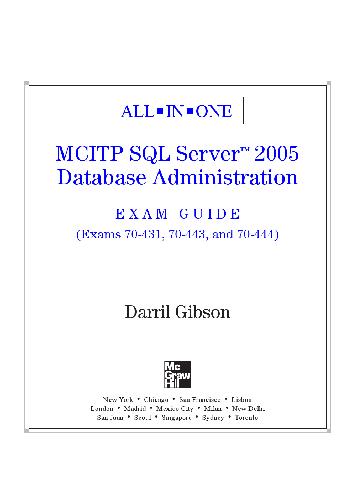 خرید و دانلود نسخه کامل کتاب 70-431 70-443 70-444 All-In-One Mcitp Sql Server 2005 Database Administration Exam Guide فا
