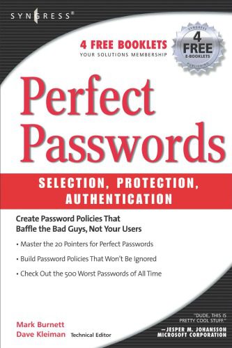 خرید و دانلود نسخه کامل کتاب Perfect Password: Selection  Protection  Authentication فایل مجازی و دانلودی