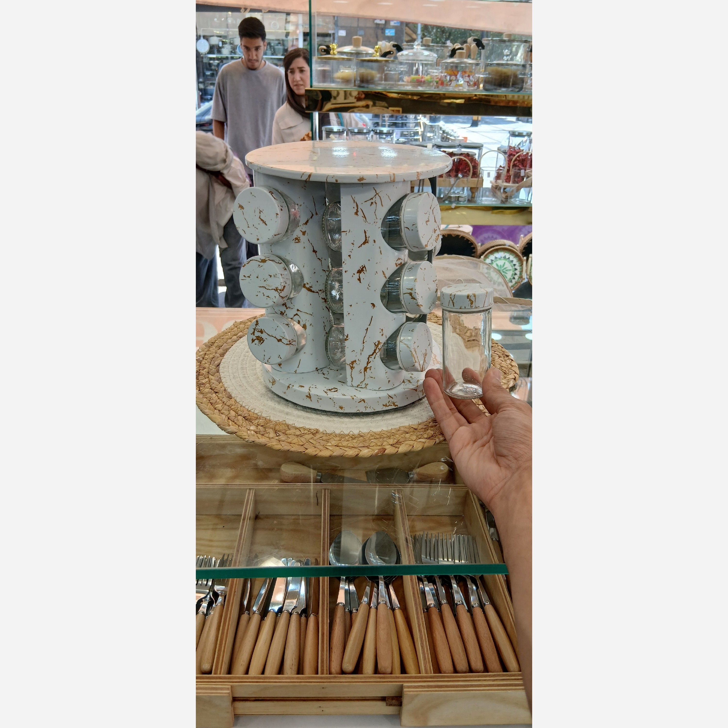 استند ادویه چرخشی ماربل(12عددی)