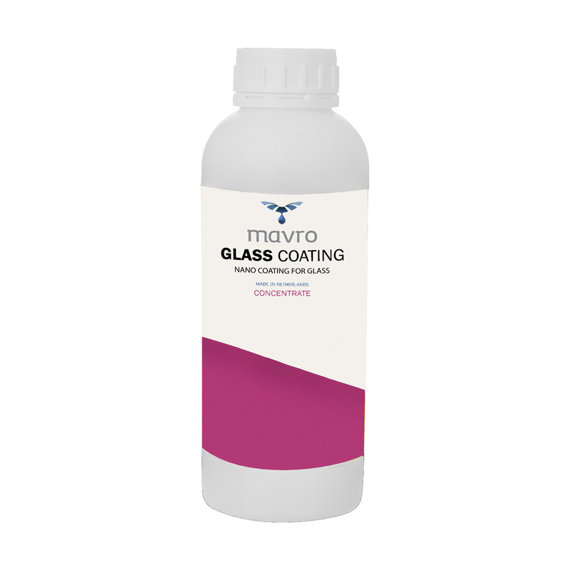 محلول نانو آبگریز ضد لک و جرم شیشه و سطوح سیقلی ساختمان ماورو مدل CONCENTRATED حجم 1 لیتر
