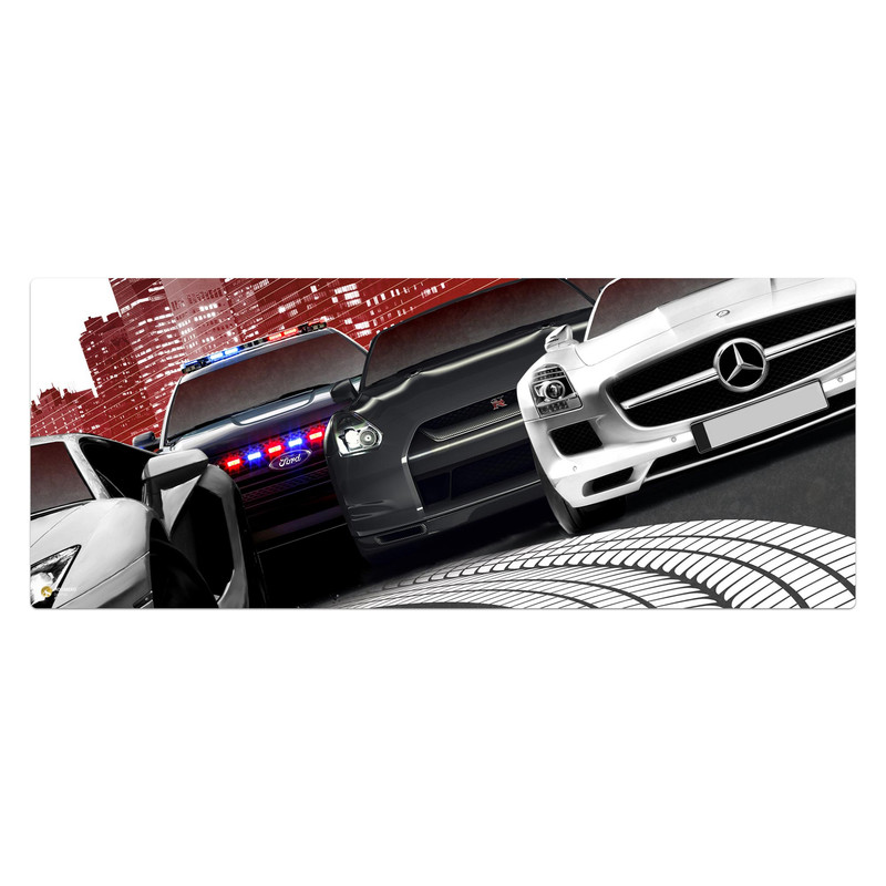 ماوس پد هومرو مدل HX362 طرح ماشین مسابقه Need for Speed سایز 40×100 سانتیمتر
