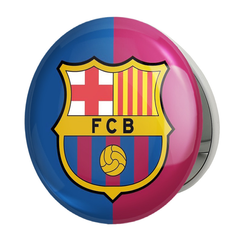 آینه جیبی خندالو طرح باشگاه بارسلونا FC Barcelona مدل تاشو کد 2002 – با بهترین کیفیت