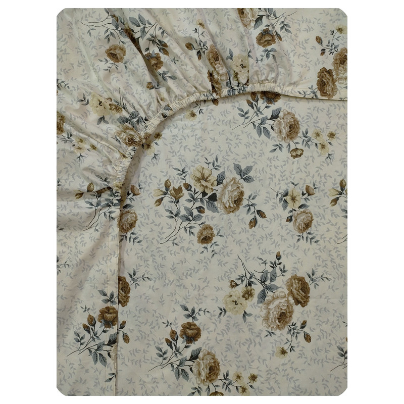 ملحفه کتان نخ پانیذ پود مدل آرنیکا کد P114-1 دو نفره سایز 200×140 سانتیمتر