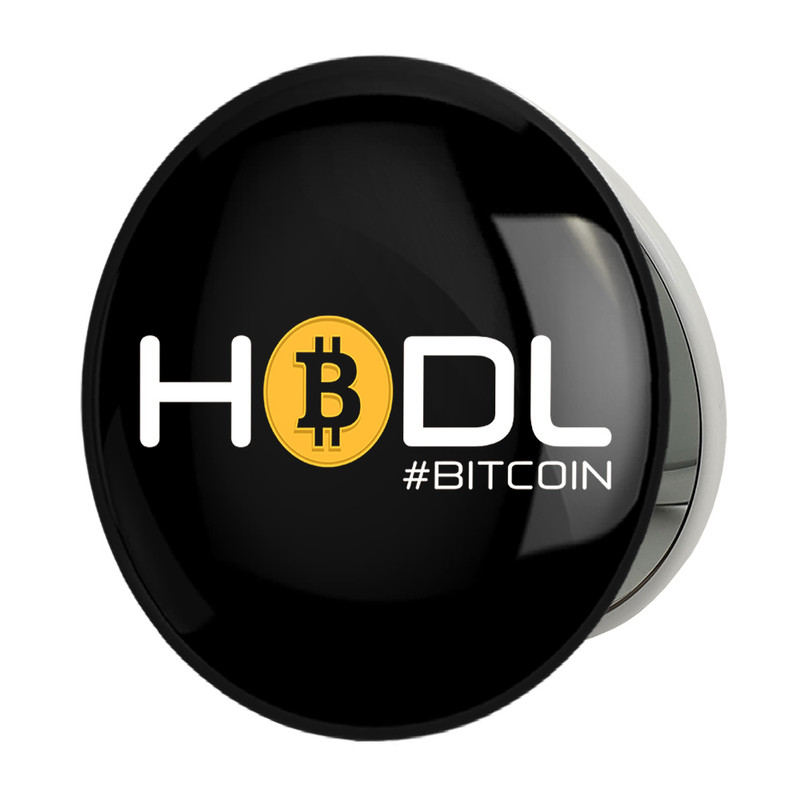 آینه جیبی خندالو طرح Hodl Bitcoin مدل تاشو کد 10893 ارسال فوری