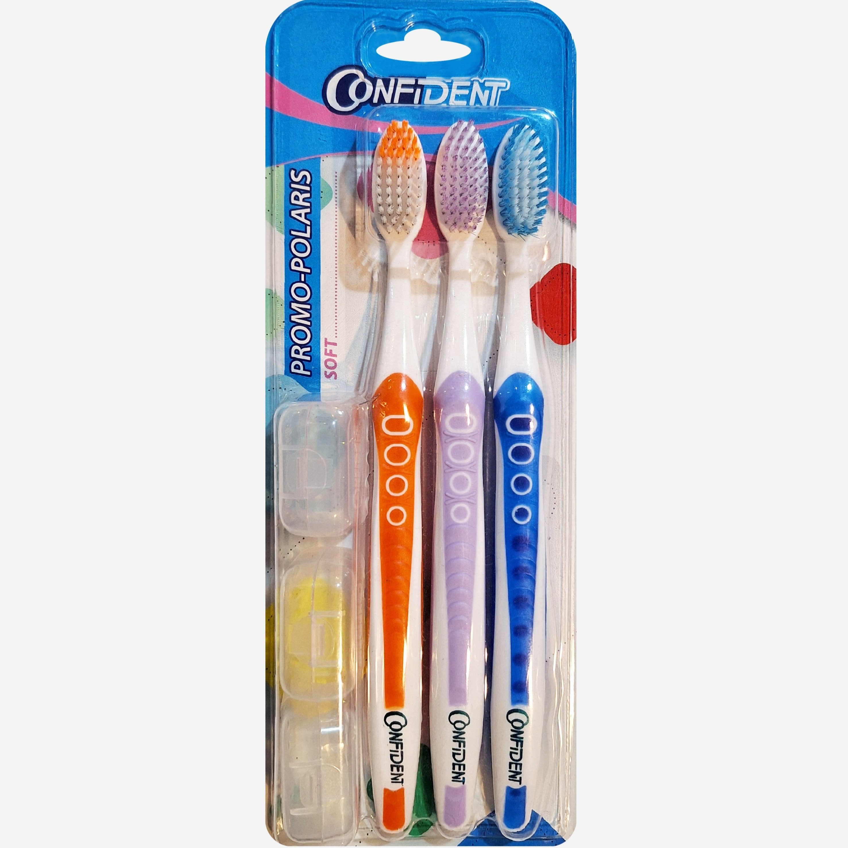 مسواک کانفیدنت سری NewDent با برس نرم بسته 3 عددی