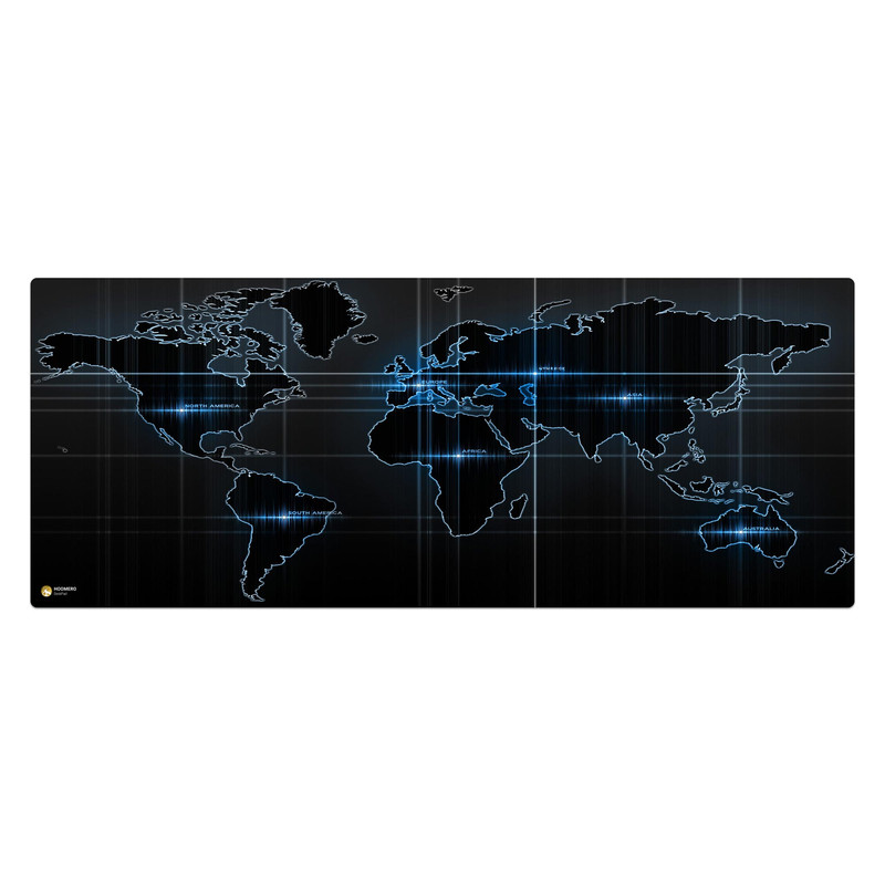 ماوس پد هومرو مدل HX327 طرح نقشه جهان سایز 40×100 سانتیمتر – با بهترین کیفیت