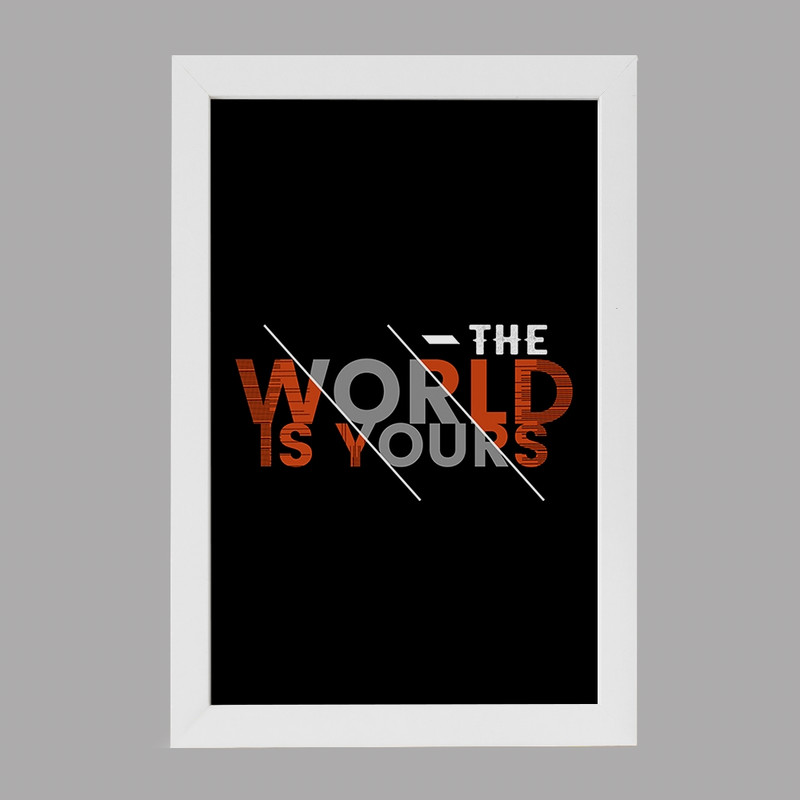 تابلو خندالو مدل The World Is Yours کد F1064 – با بهترین کیفیت