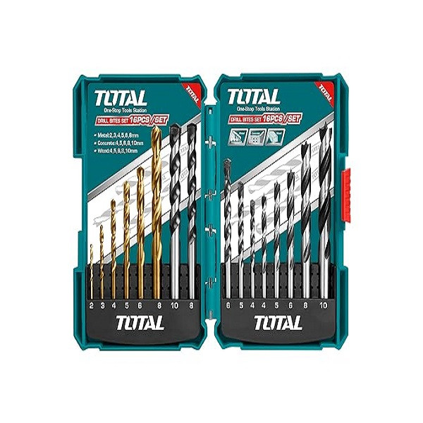مته توتال مدل TACSD6165 بسته 16 عددی