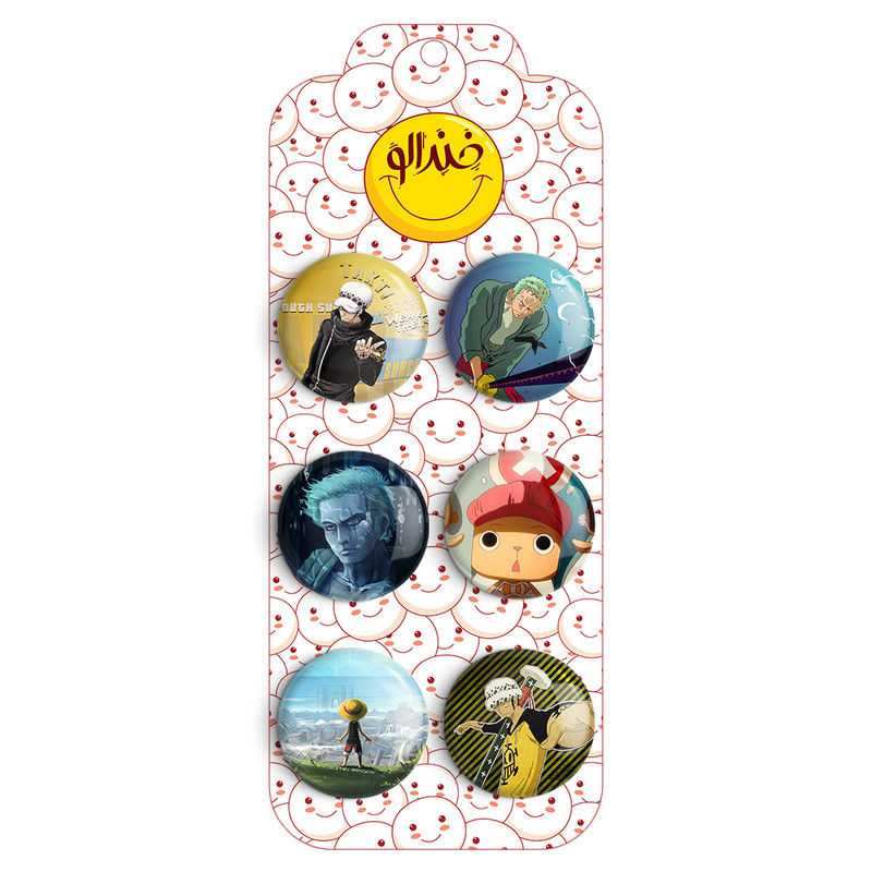 مگنت خندالو طرح انیمه وان پیس One Piece کد 941A مجموعه 6 عددی ارسال فوری