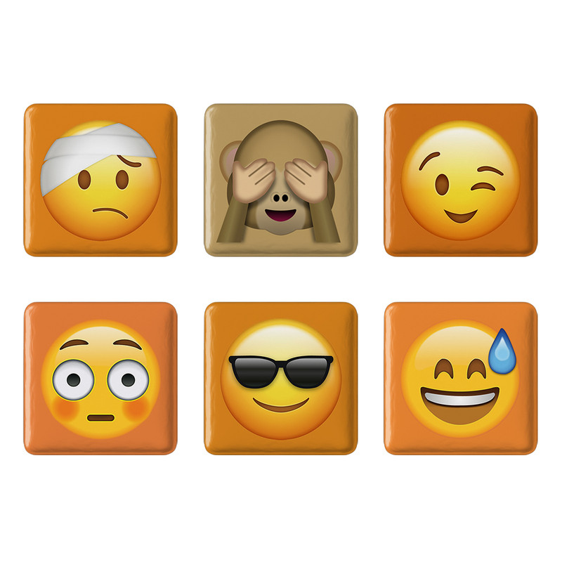 مگنت خندالو طرح ایموجی Emoji کد 1556B مجموعه 6 عددی ارسال فوری