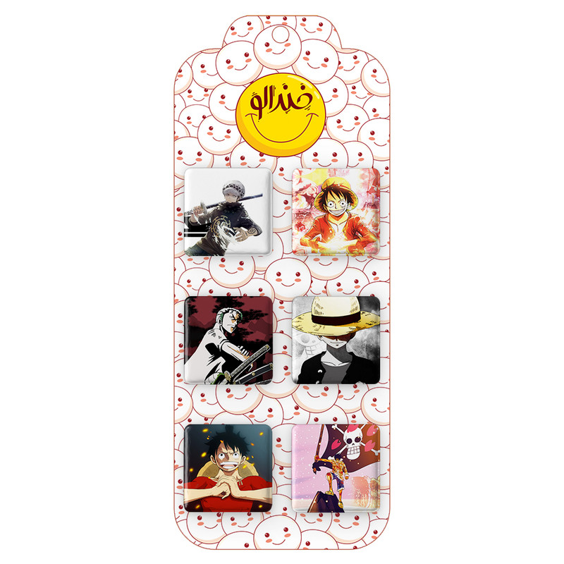 مگنت خندالو طرح انیمه وان پیس One Piece کد 942B مجموعه 6 عددی ارسال فوری