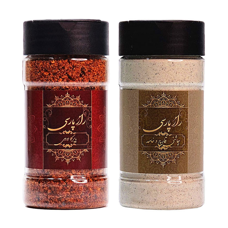 ادویه پاپریکا دودی و قارچ و خامه راز پارسی – 250 گرم بسته 2 عددی