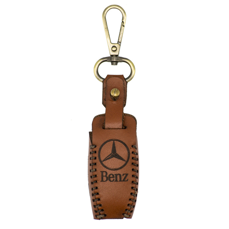 چرم جاسوئیچی خودرو چرم طبیعی کد ct-493 مناسب برای BENZ عرضه کالا سعدی