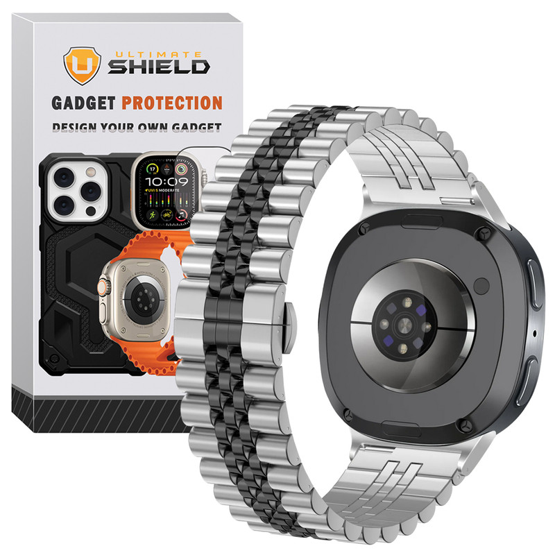 بند آلتیمیت شیلد مدل 5Row SLV2C NV8 مناسب برای ساعت هوشمند سامسونگ Galaxy Watch 8 Classic 46mm – با بهترین کیفیت