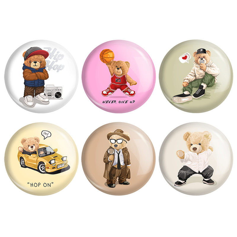 مگنت خندالو طرح تدی Teddy کد 1679A مجموعه 6 عددی ارسال فوری