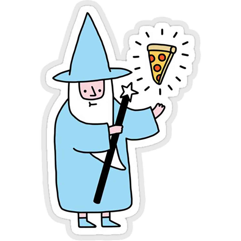 استیکر لپ تاپ طرح pizza wizzard کد ST1445