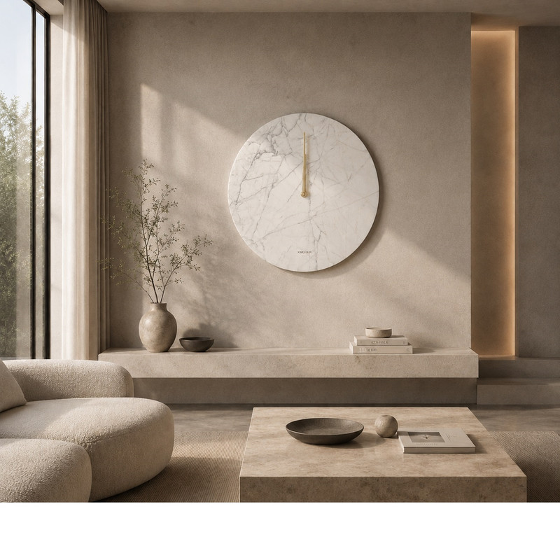 ساعت دیواری سنگی عقربهای بدون نشانگر ایکس پروداکتس مدل Silenzio Luxe