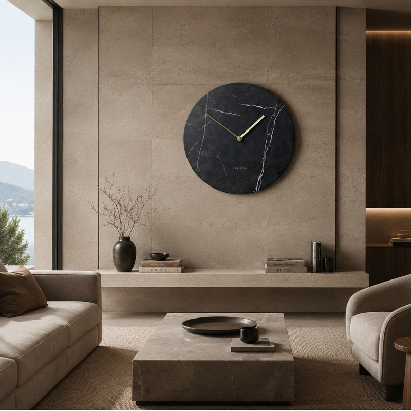 ساعت دیواری سنگی عقربهای بدون نشانگر ایکس پروداکتس مدل Silenzio Luxe