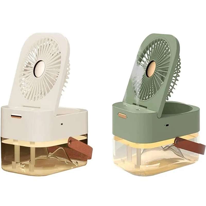 پنکه رومیزی، مرطوب کننده هوا و چراغ خواب رومیزی water mist air conditioning fan کد L313 (پس کرایه)