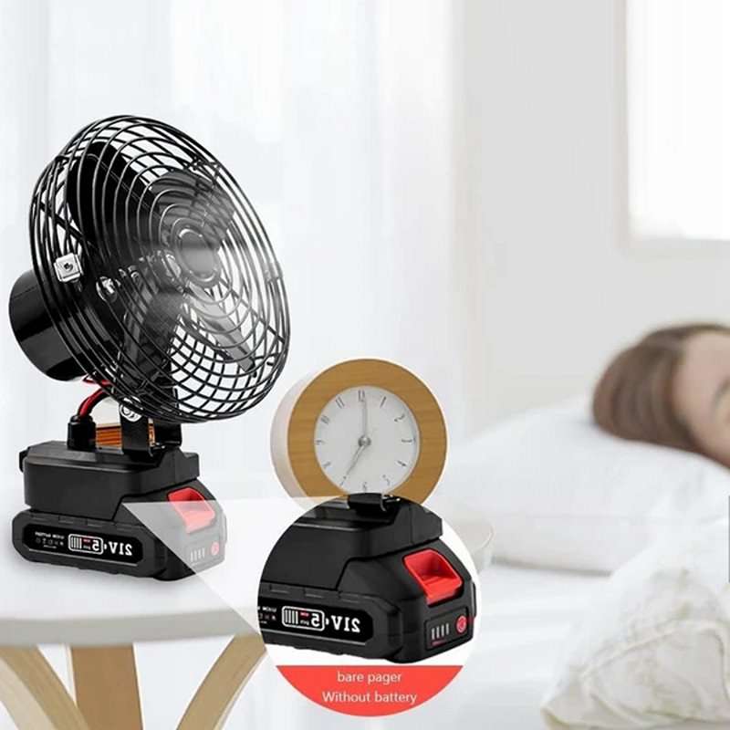 پنکه شارژی 48ولت توری فلزی 2 باتری مدل FAN LITHIUM 3PIN کد L378 (پس کرایه)
