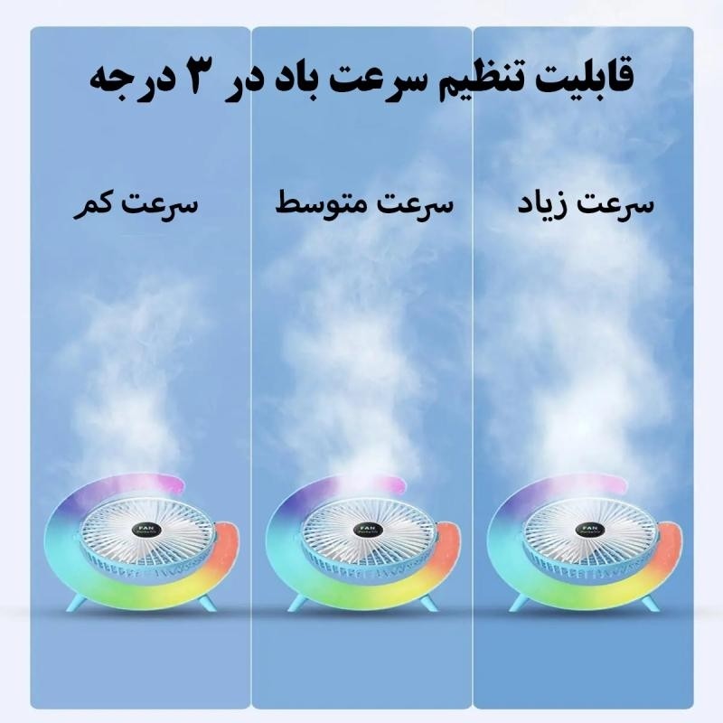 پنکه . مه پاش . رطوبت ساز . فن شارژی . خوشبوکننده . (ارسال سریع)