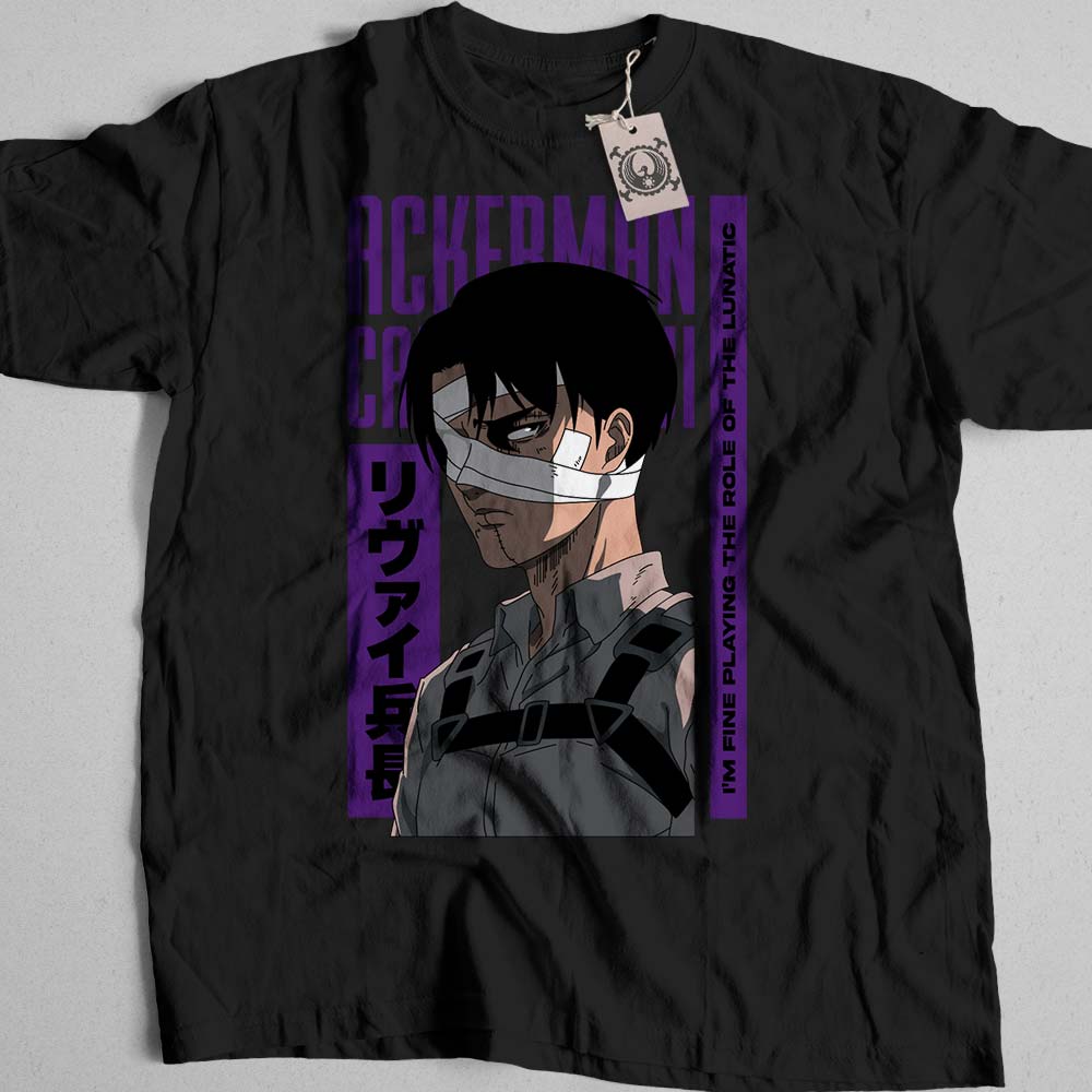 تیشرت Attack On Titan طرح Dark Levi کد 157