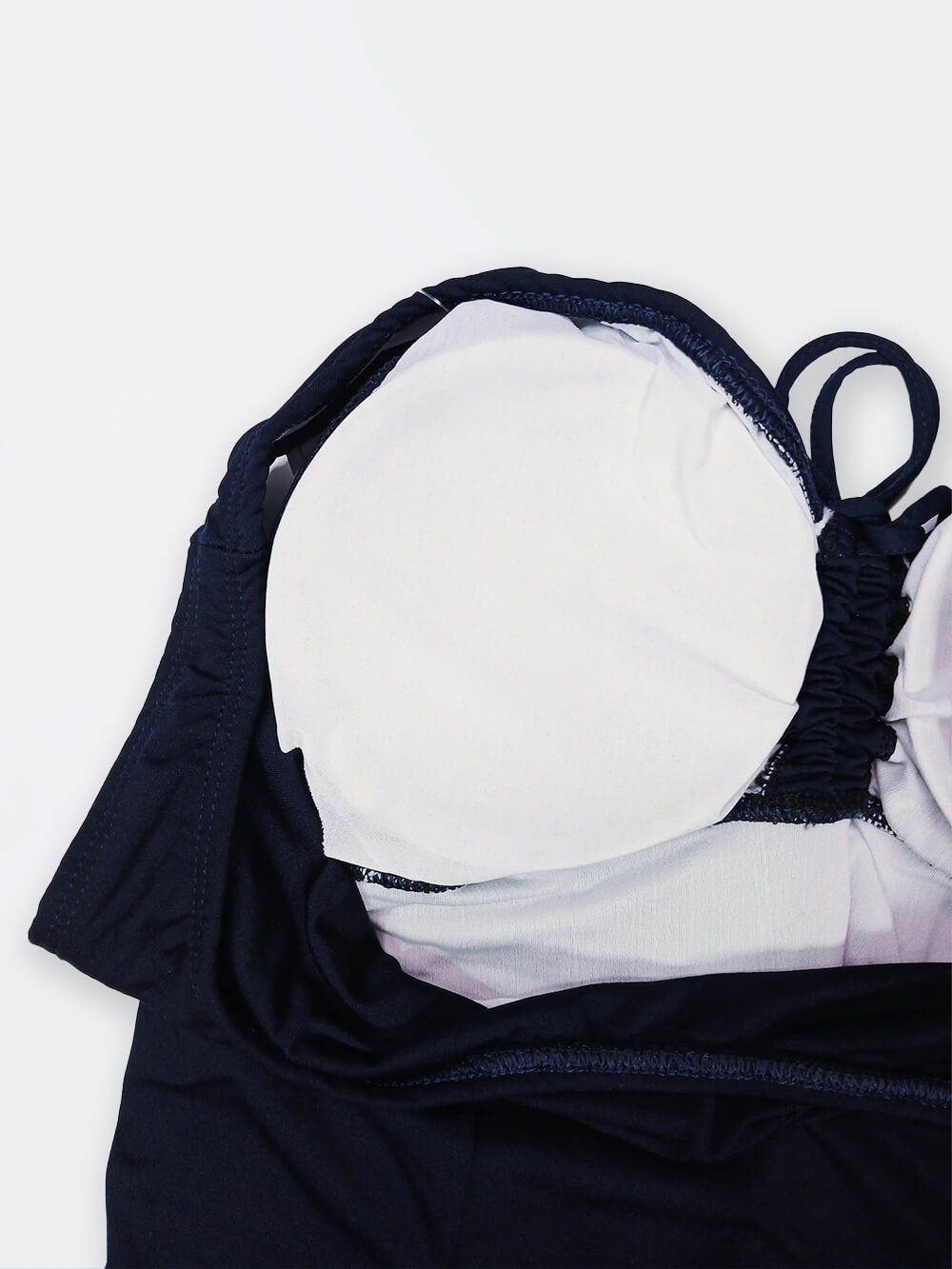 مایو دامن دار زنانه سرمه ای رنگ بصورت پادار شلوارک سرهمی اسپیدو ( Speedo )