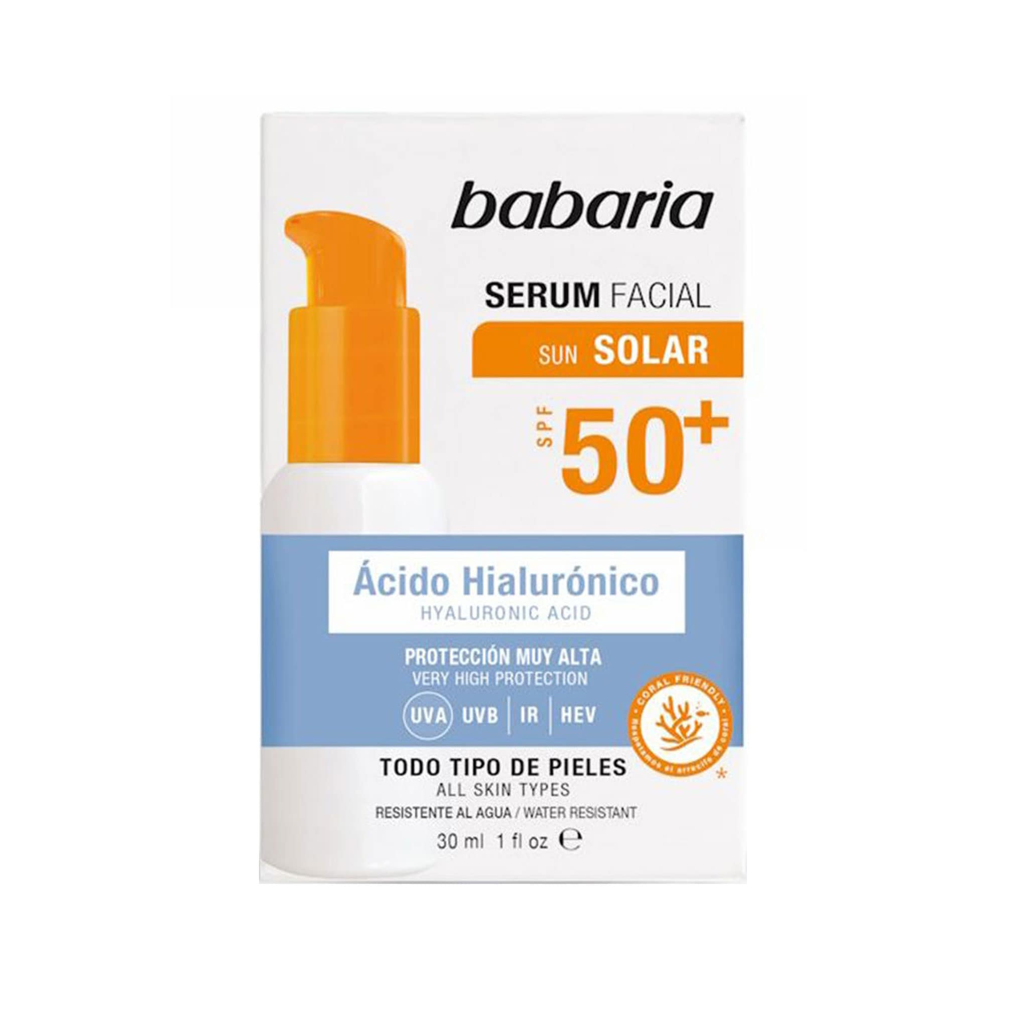 سرم ضد آفتاب باباریا SPF50 حاوی هیالورونیک اسید حجم 30 میل