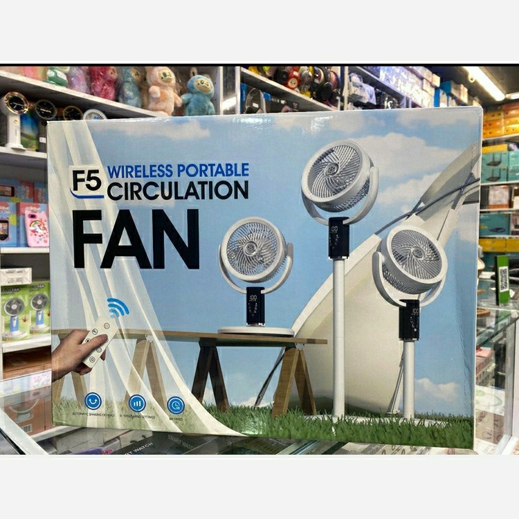 پنکه شارژی F5 هشت سرعته دارای کنترل wireless portable circulation fan