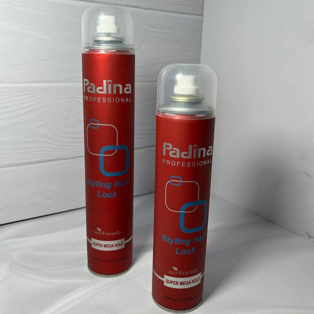 اسپری چسب مو پادینا حجم 250 و 400 میلی(فروش 2 تایی)