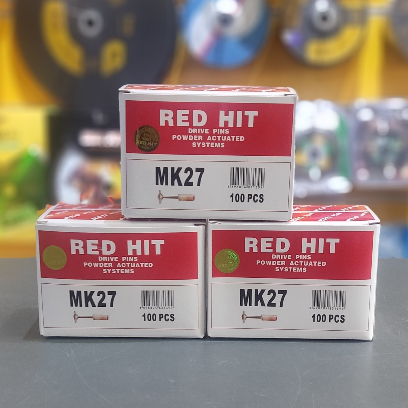 میخ و چاشنی 2/7 سرخود پرمیوم (صد عددی) RED HIT – MK27