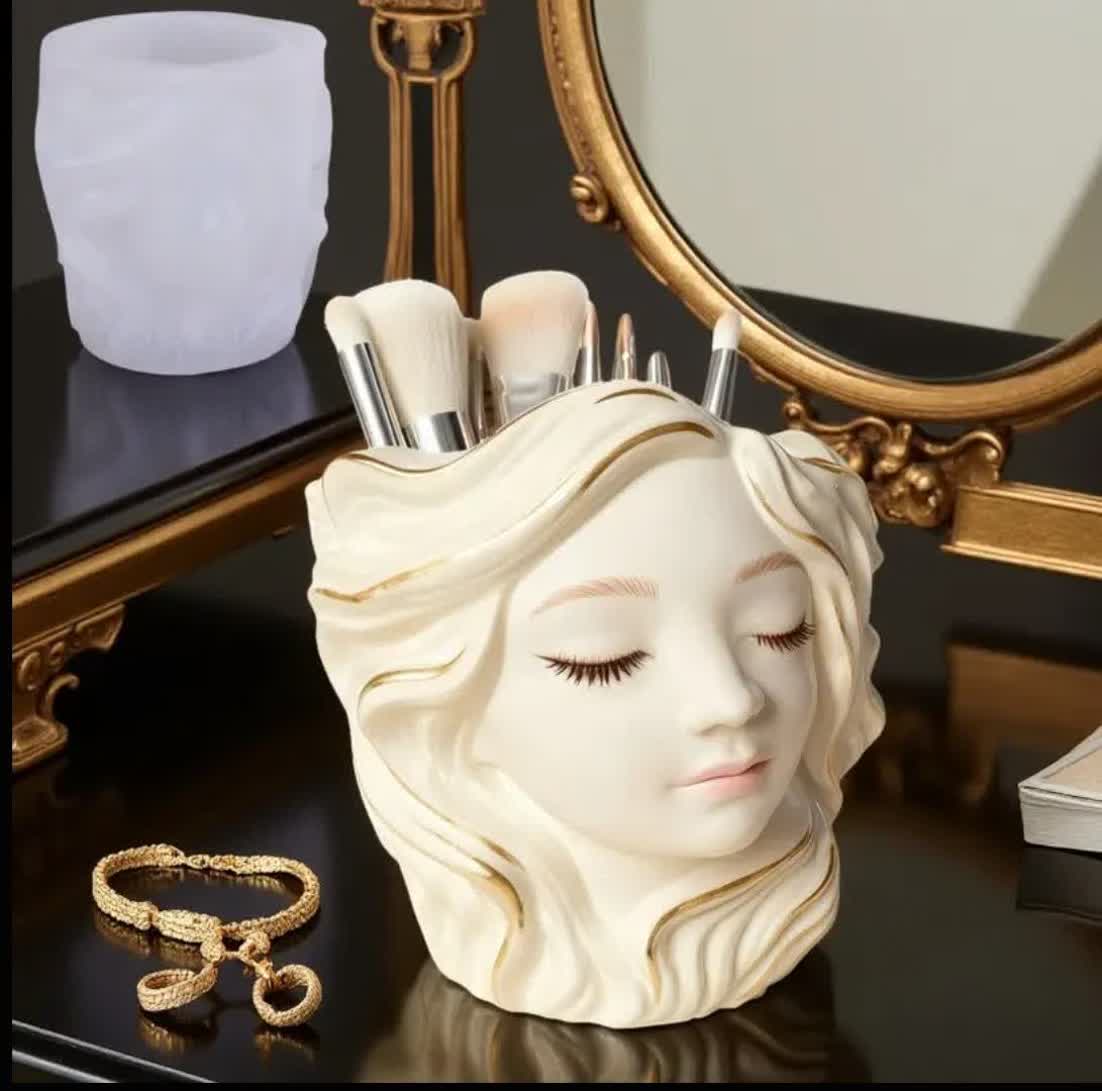 بیس خام گلدان چهره دختربه صورت عمده